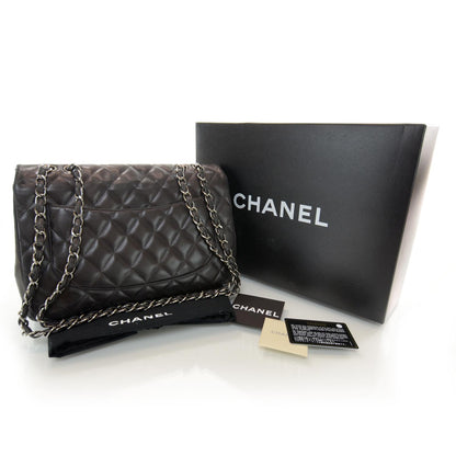 Chanel Lambskin Jumbo Single Flap Gris Fonce 3 of 10