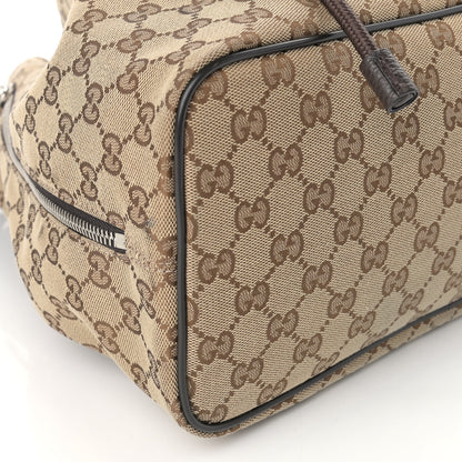 Gucci Monogram Dollar Calfskin O Drawstring Backpack Beige Ebony Testa di Moro Dark Chocolate 8 of 9