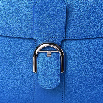 Delvaux Metallic Grained Calfskin MM Brillant Satchel Satin Electric 8 of 10