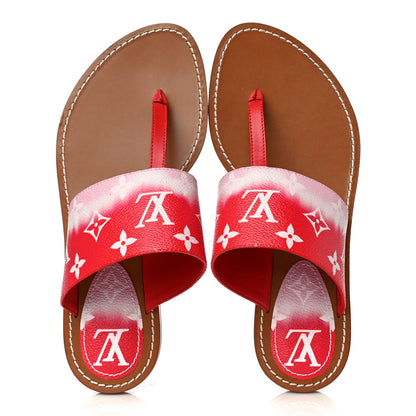 Louis Vuitton Monogram Escale Palma Sandals 38.5 Rouge 6 of 14