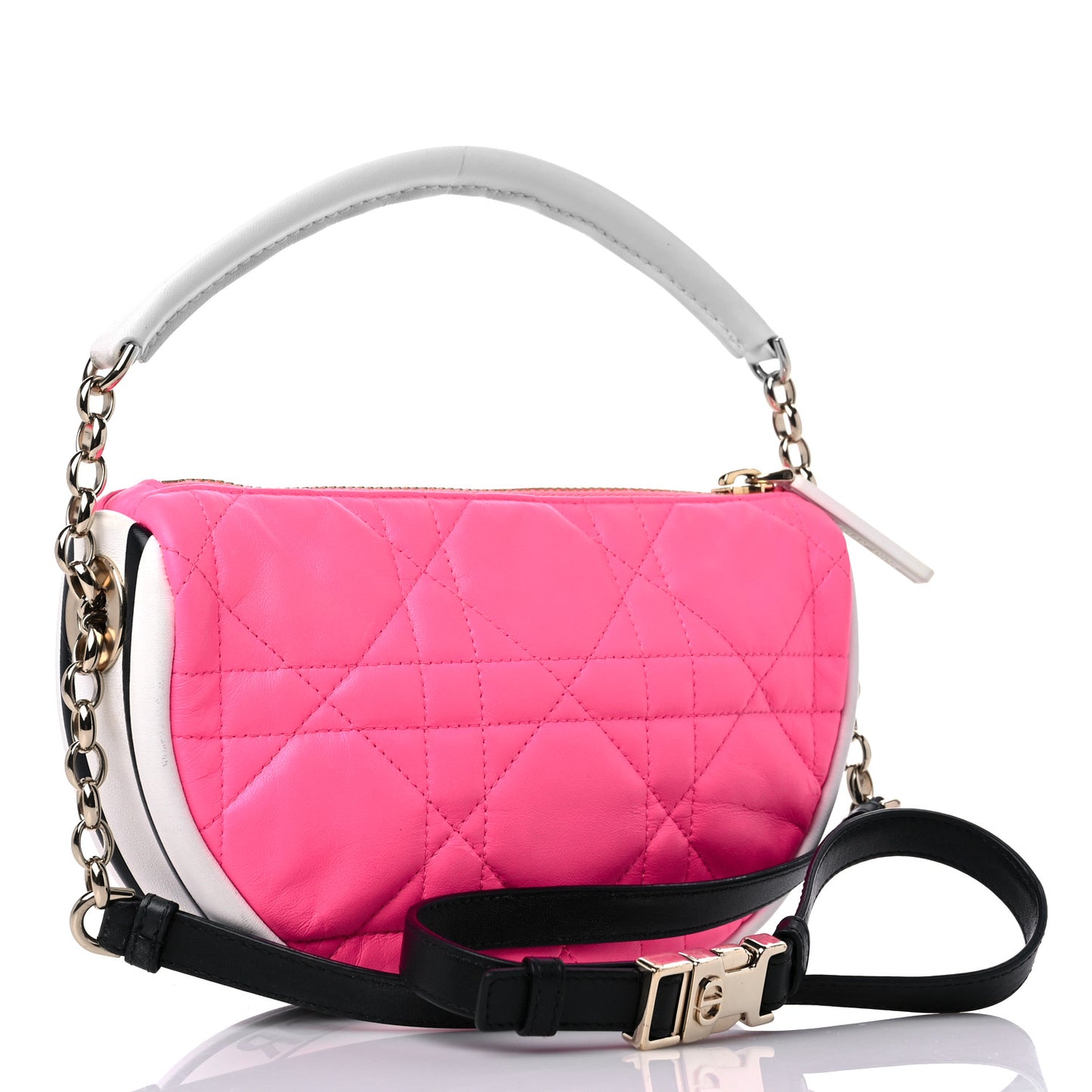 Lambskin Cannage Small Dior Vibe Hobo Bag Pink