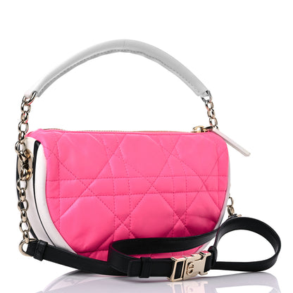 Christian Dior Lambskin Cannage Small Dior Vibe Hobo Bag Pink 3 of 9