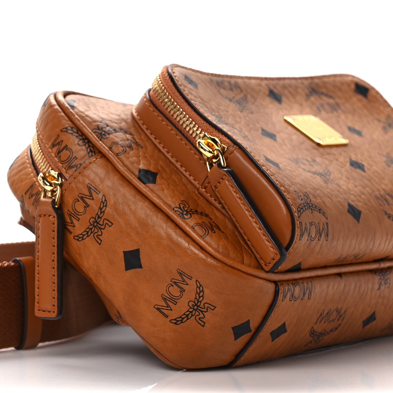 MCM Visetos Klassik Belt Bag Cognac 7 of 8