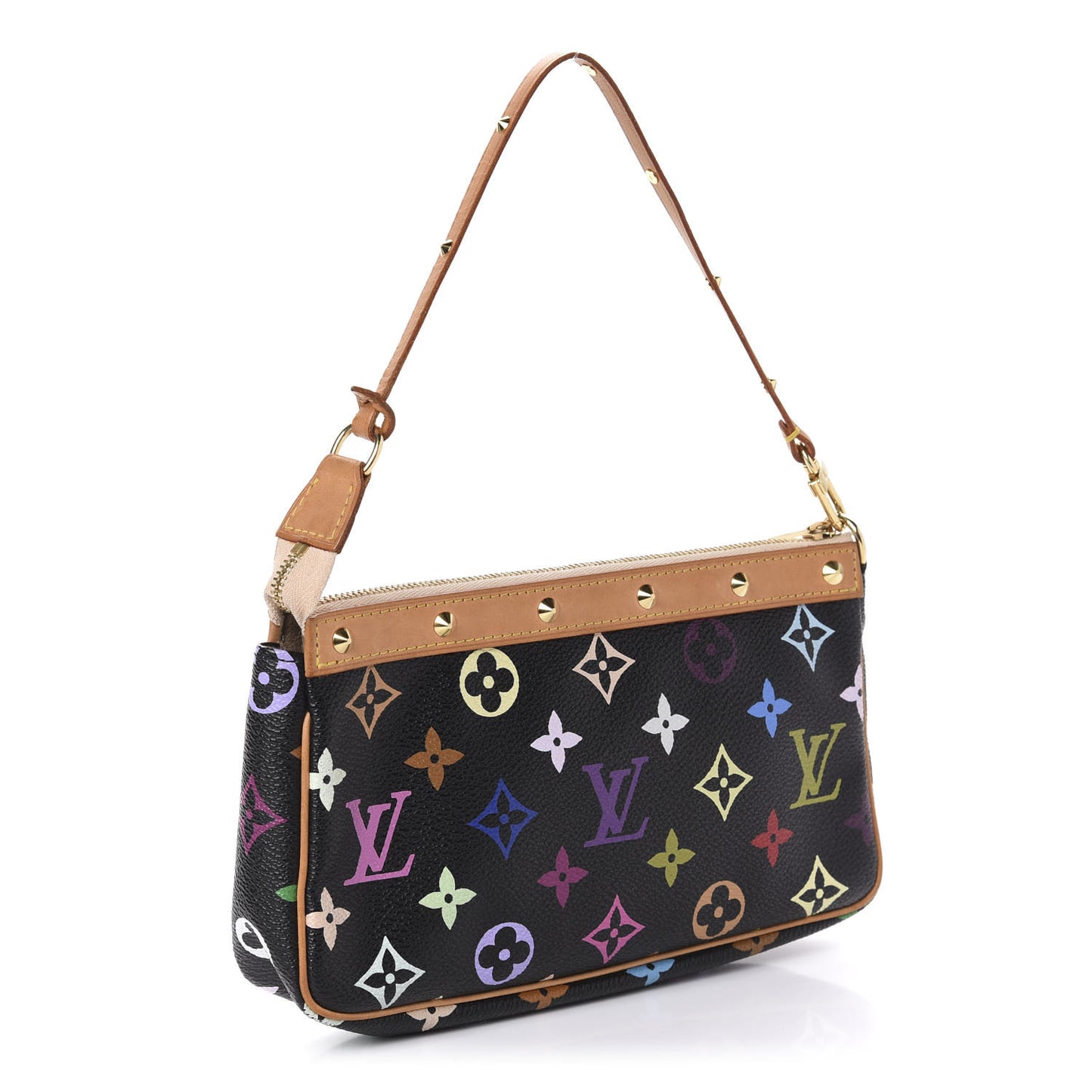 Monogram Multicolor Pochette Accessories Black