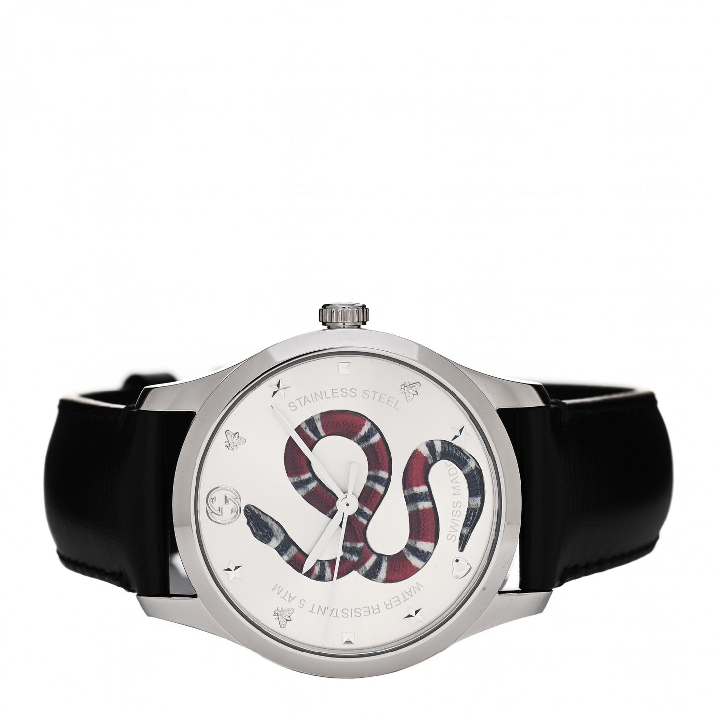 Stainless Steel Calfskin 38mm G-Timeless Snake Quartz Watch