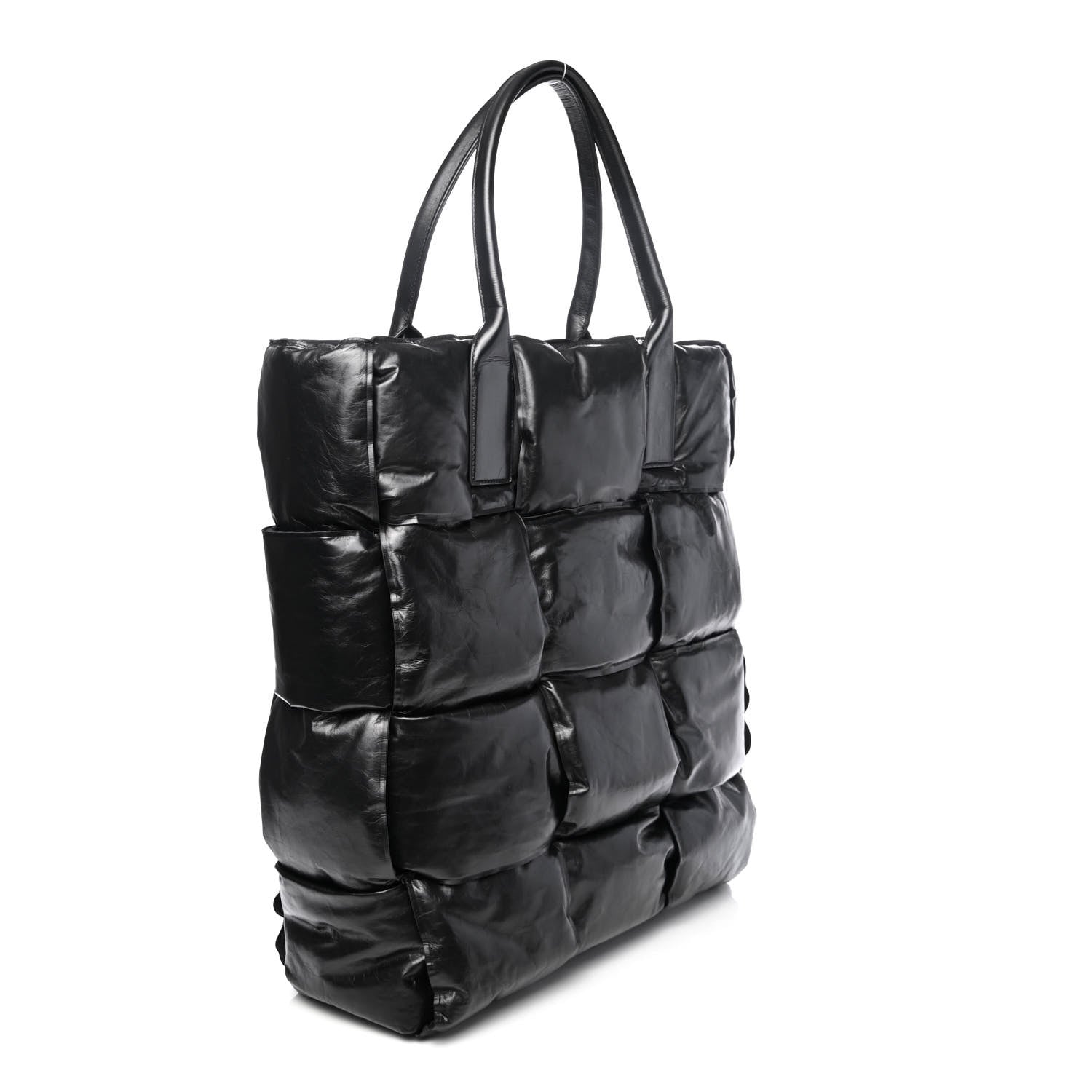 Bottega Veneta Calfskin Maxi Intrecciato BV Squash Tote Black 2 of 4