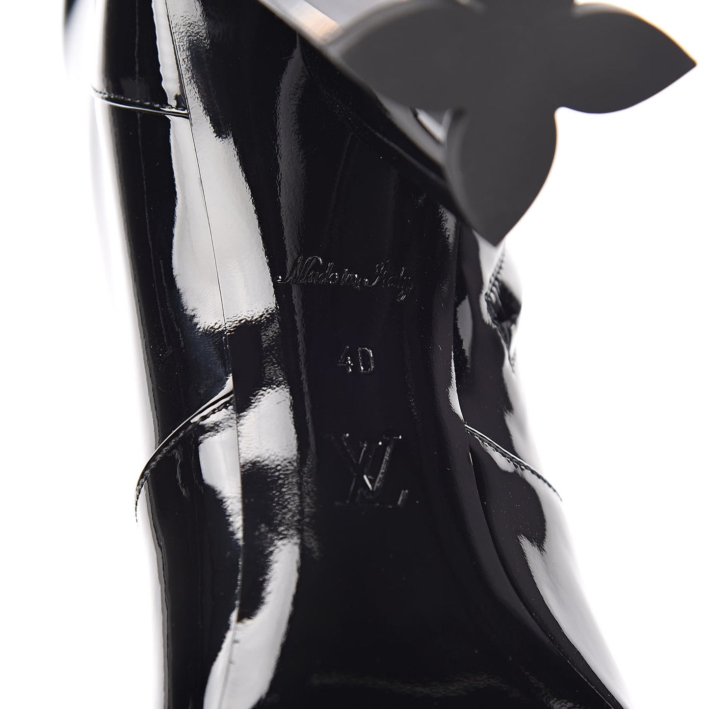 Patent Uniformes Silhouette Ankle Boots 40 Black