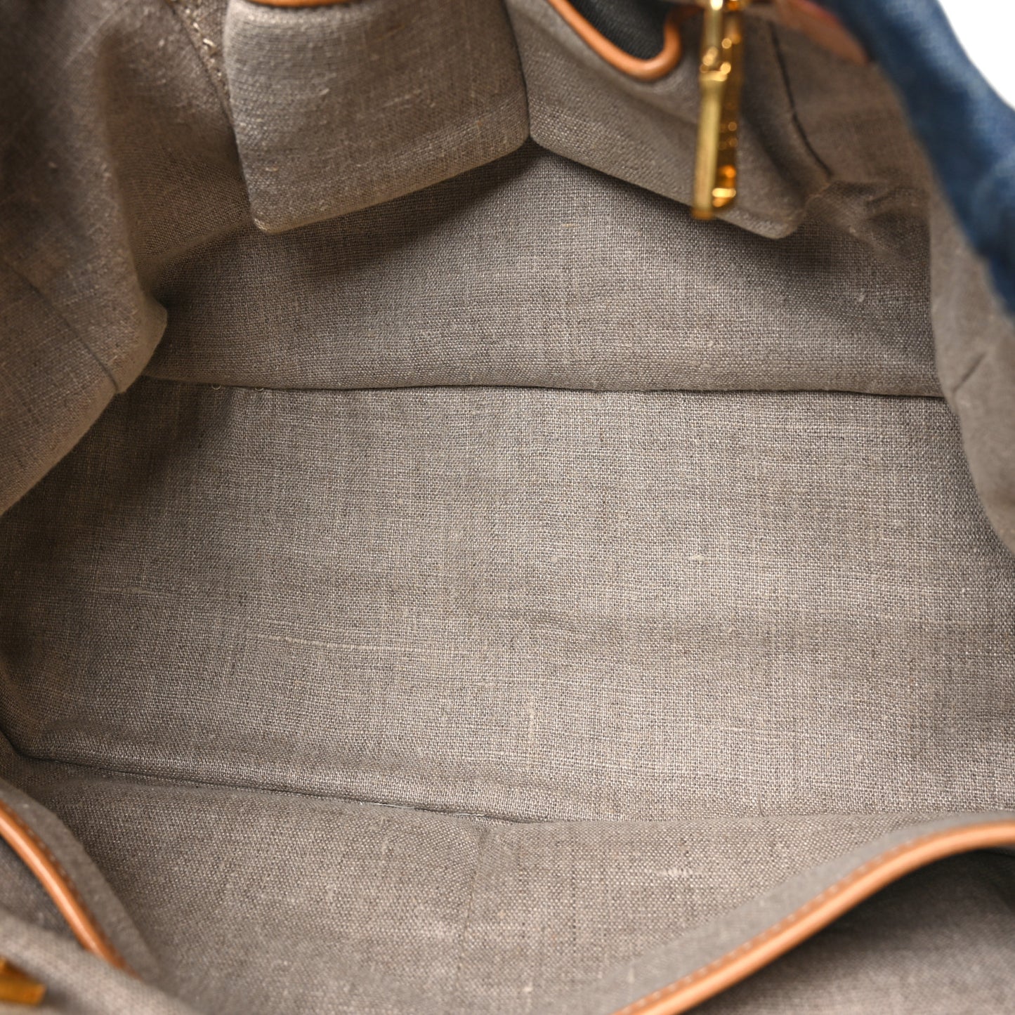 Denim Large Logo Shopping Tote