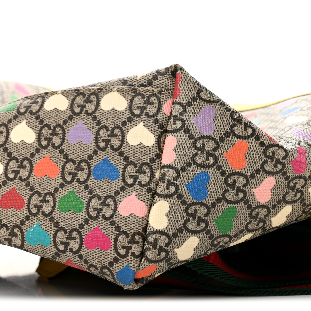 Gucci Soft GG Supreme Monogram Hearts Web Childrens Backpack  Beige Ebony Multicolor Freesia 9 of 9