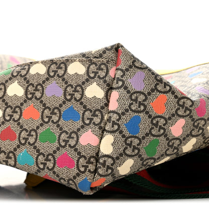 Gucci Soft GG Supreme Monogram Hearts Web Childrens Backpack  Beige Ebony Multicolor Freesia 9 of 9