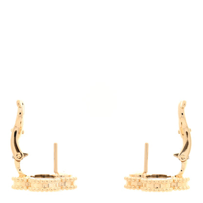 Van Cleef & Arpels 18K Yellow Gold Black Onyx Vintage Alhambra Earrings 3 of 5