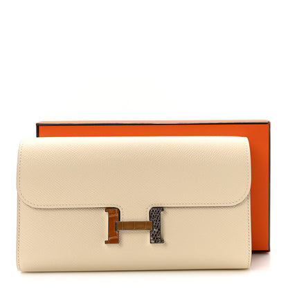Hermes Epsom Alligator Lizard Constance Wallet To Go Nata 10 of 10