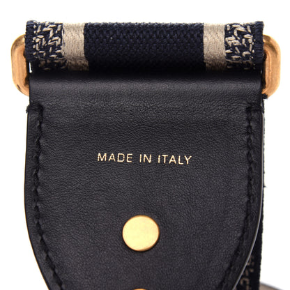 Christian Dior Canvas Embroidered Shoulder Strap Blue 4 of 5