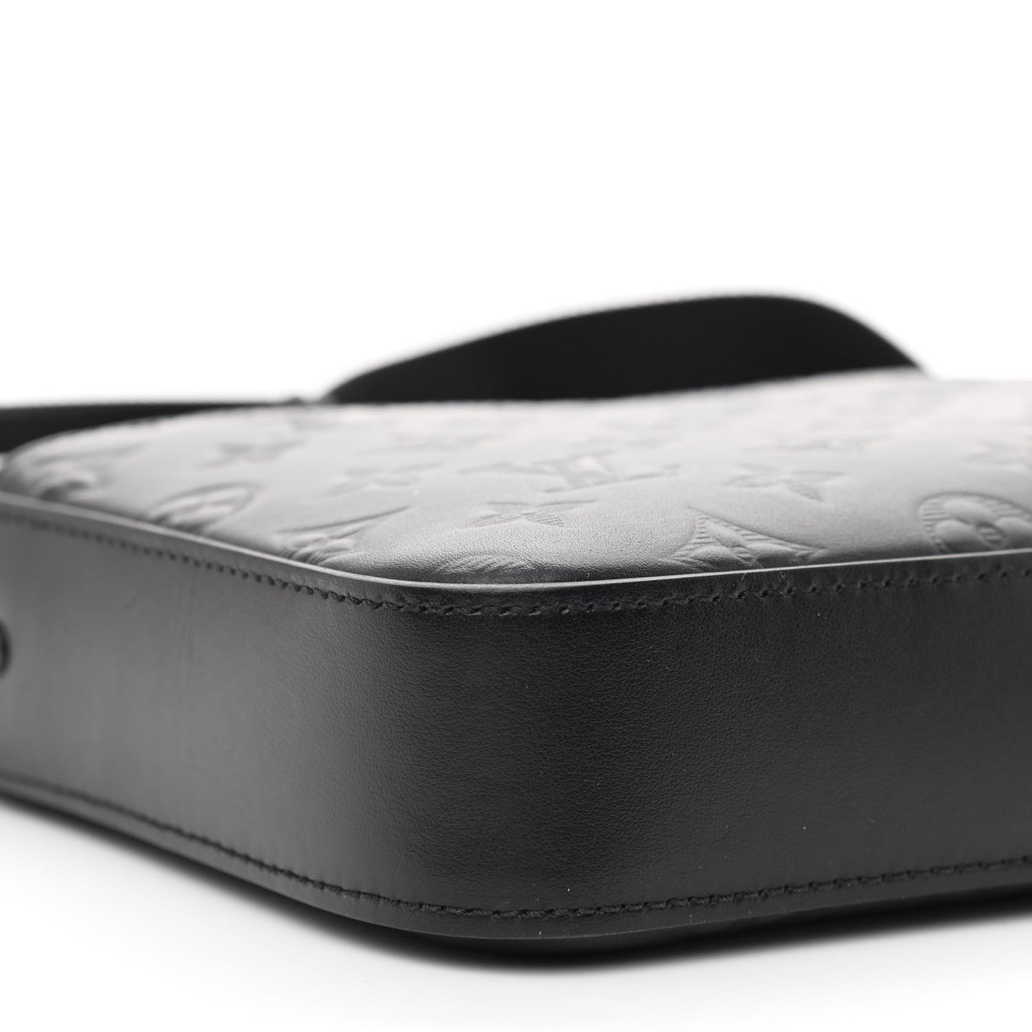 Calfskin Monogram Shadow Duo Messenger Black