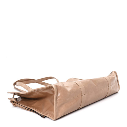 Prada Soft Lux Large Shopping Tote Travertine 4 of 9