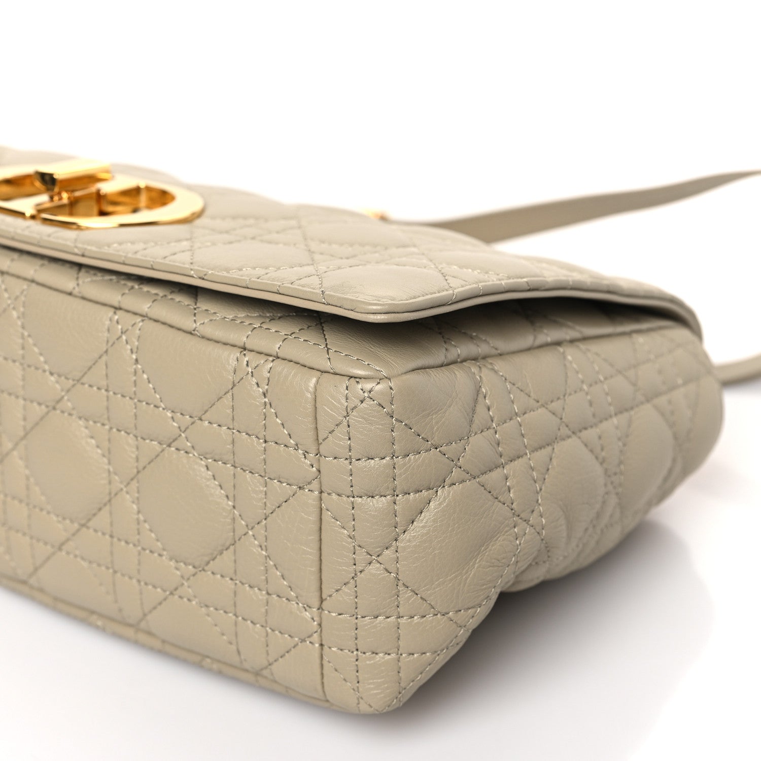 Christian Dior Supple Calfskin Cannage Large Caro Bag Beige 9 of 9