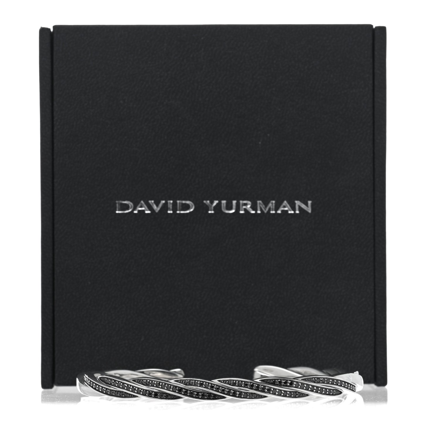 Sterling Silver Black Diamond DY Helios Cuff Bracelet