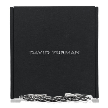 David Yurman Sterling Silver Black Diamond DY Helios Cuff Bracelet 4 of 4