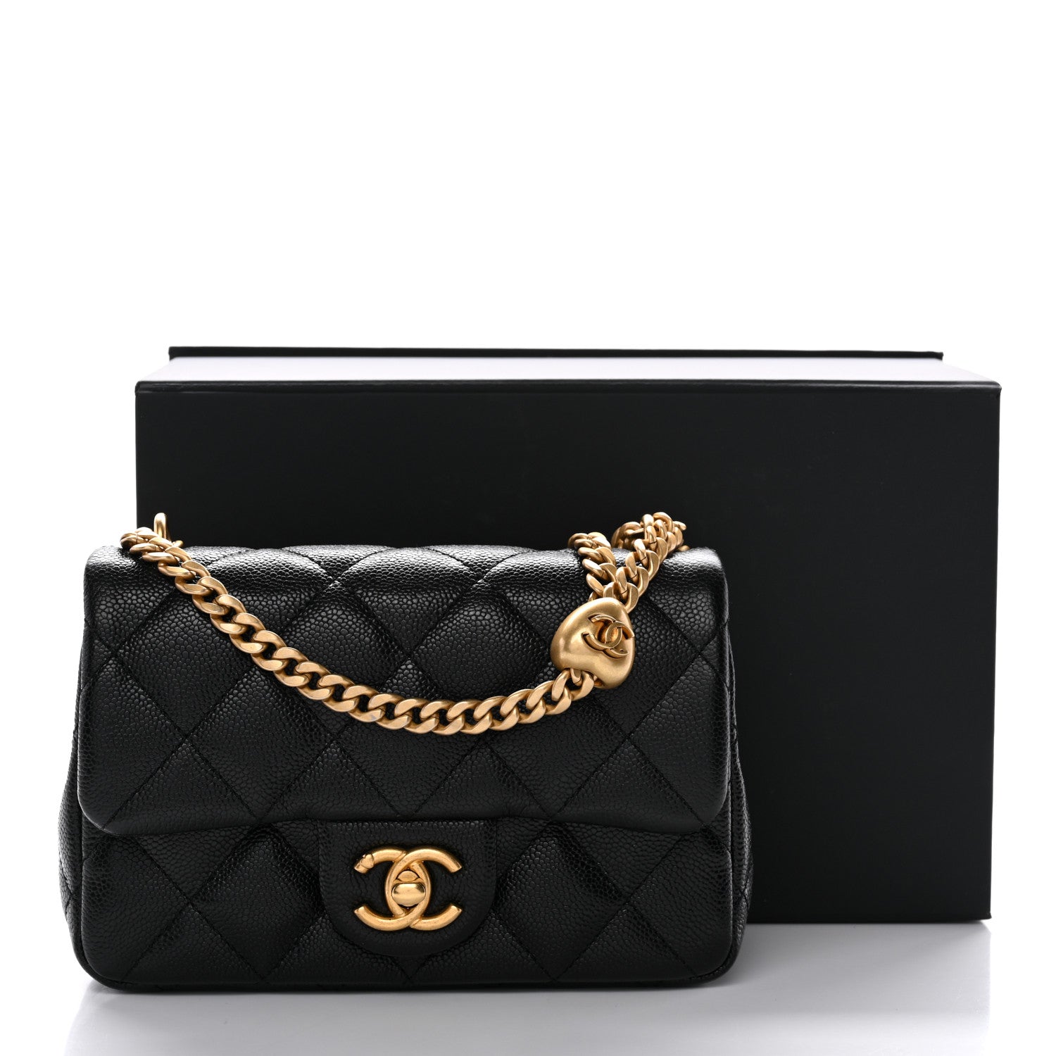 Chanel Caviar Quilted Mini Sweetheart Rectangular Flap Black 11 of 11
