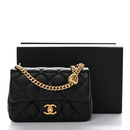 Chanel Caviar Quilted Mini Sweetheart Rectangular Flap Black 11 of 11