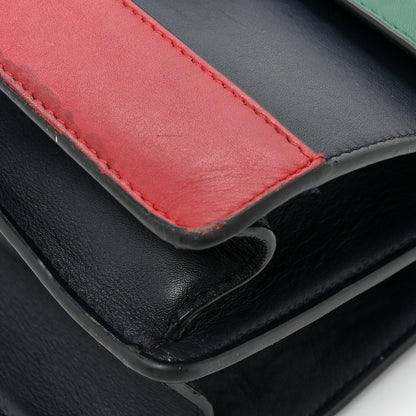Gucci Moon Calfskin Bamboo Web Medium Dionysus Top Handle Bag Blue Emerald Hibiscus Red 18 of 20