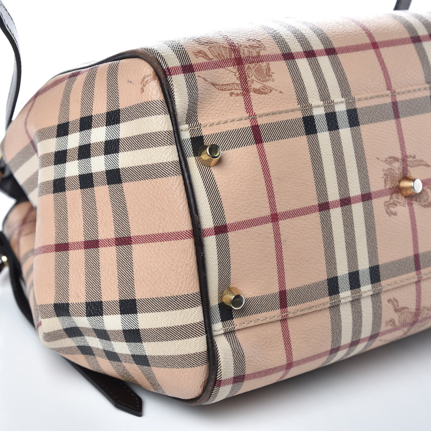 Burberry Haymarket Check Small Canterbury Tote Chocolate 7 of 17