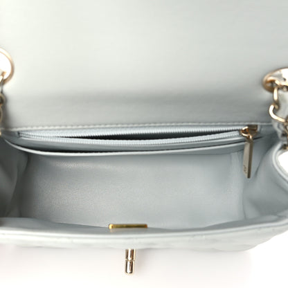 Chanel Lambskin Quilted Mini Square Flap Grey 5 of 11