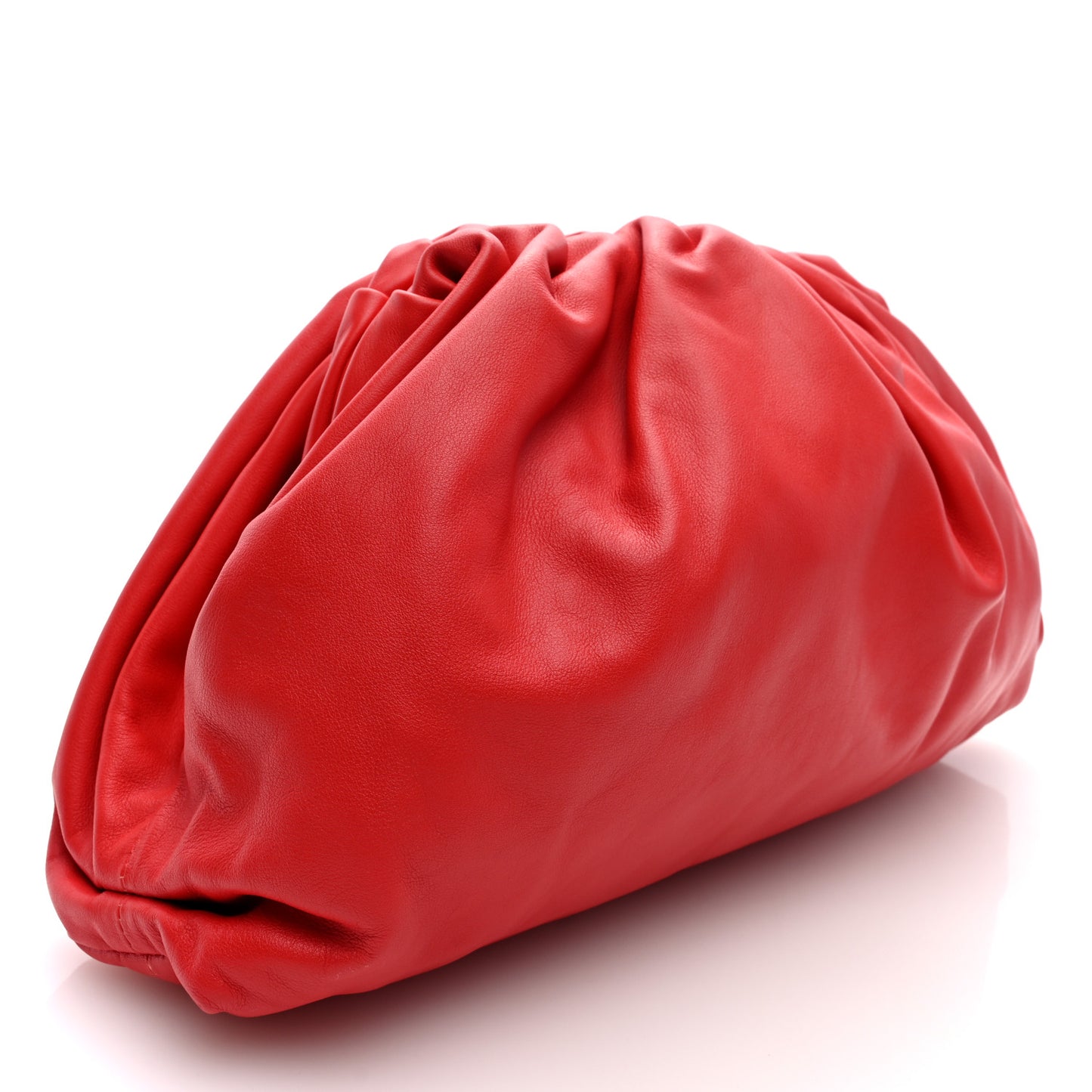 Smooth Butter Calf The Pouch Oversized Clutch Bright Red