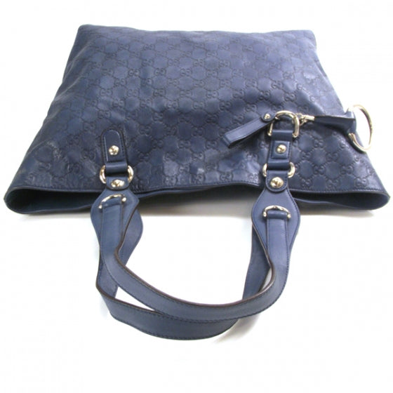 Gucci Guccissima Medium Icon Bit Tote Blue 6 of 11