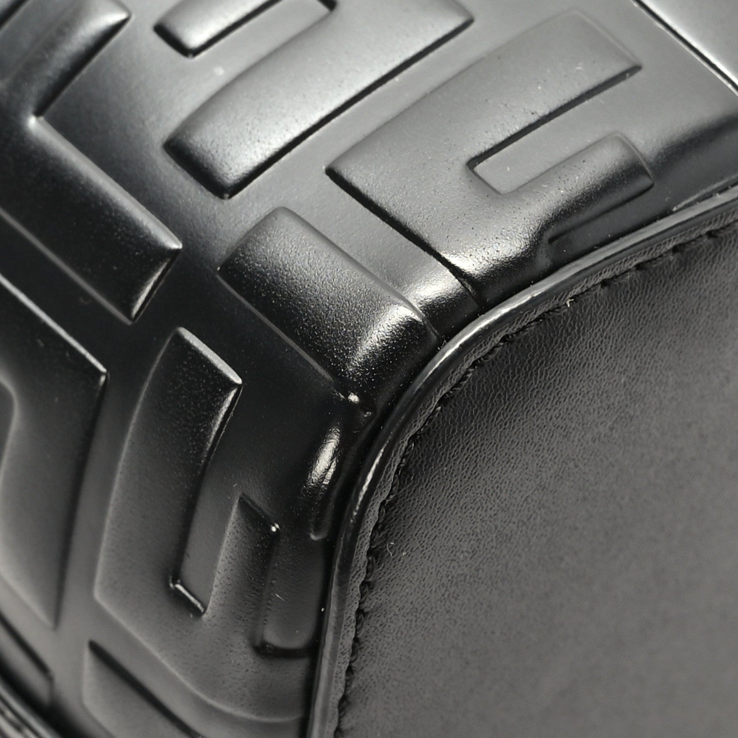 Fendi Vitello Liberty F is Fendi FF 1974 Embossed Mini Mon Tresor Bucket Bag Black 10 of 11