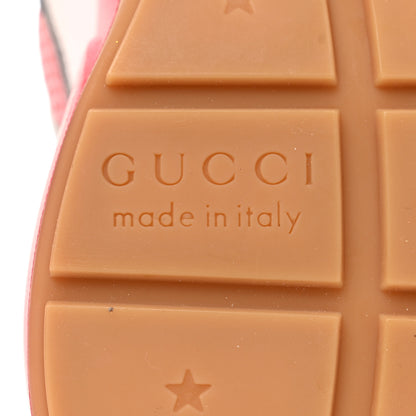 Gucci Lavaredo Eco Fabric Mesh Web Womens Rhyton Reflective Sneakers 37 Great White Water Rose Silver 7 of 8
