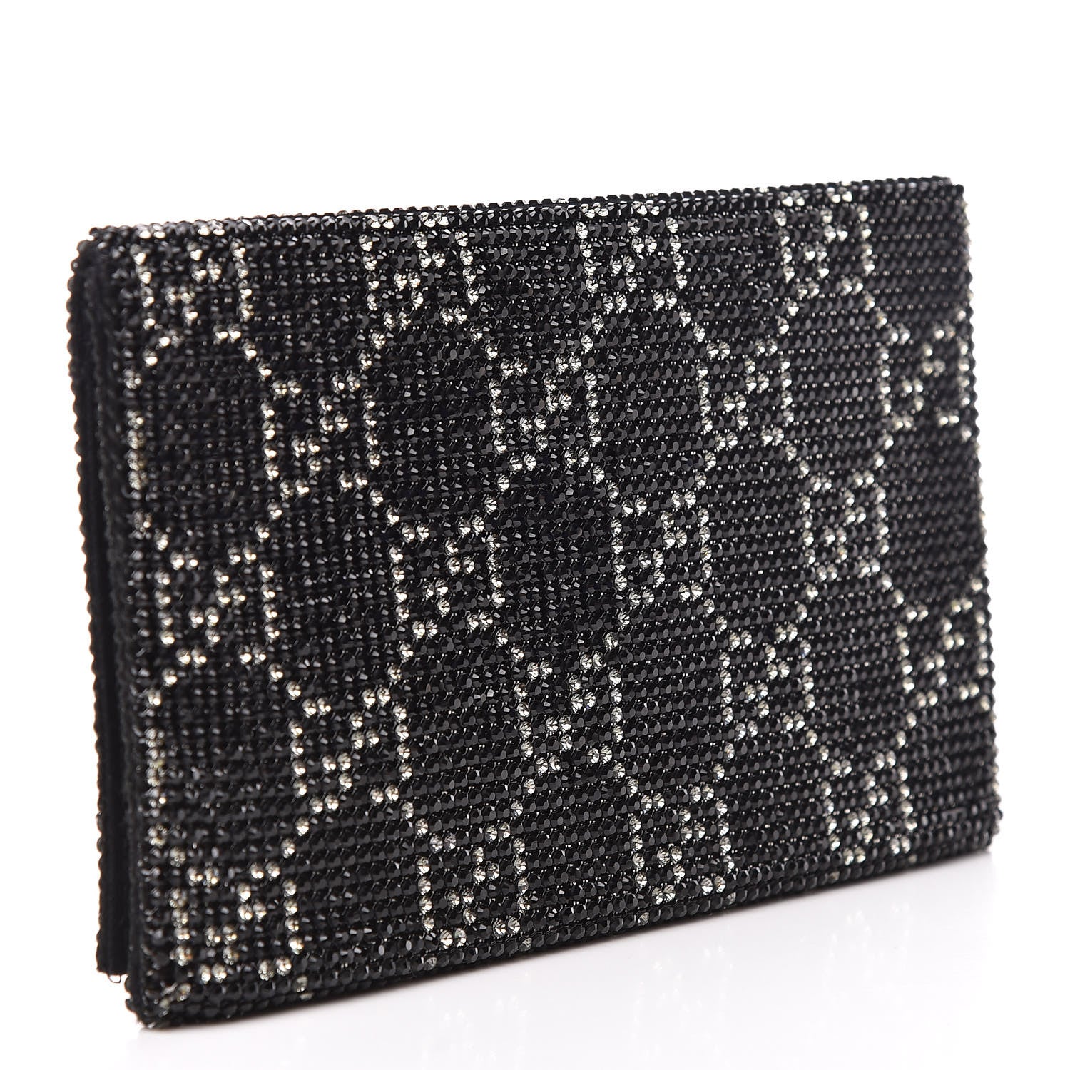 Gucci Satin Swarovski Crystal Clutch Black 3 of 8