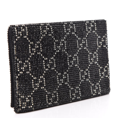 Gucci Satin Swarovski Crystal Clutch Black 3 of 8