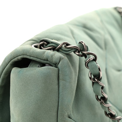 Chanel Iridescent Calfskin Glint Flap Green 11 of 15
