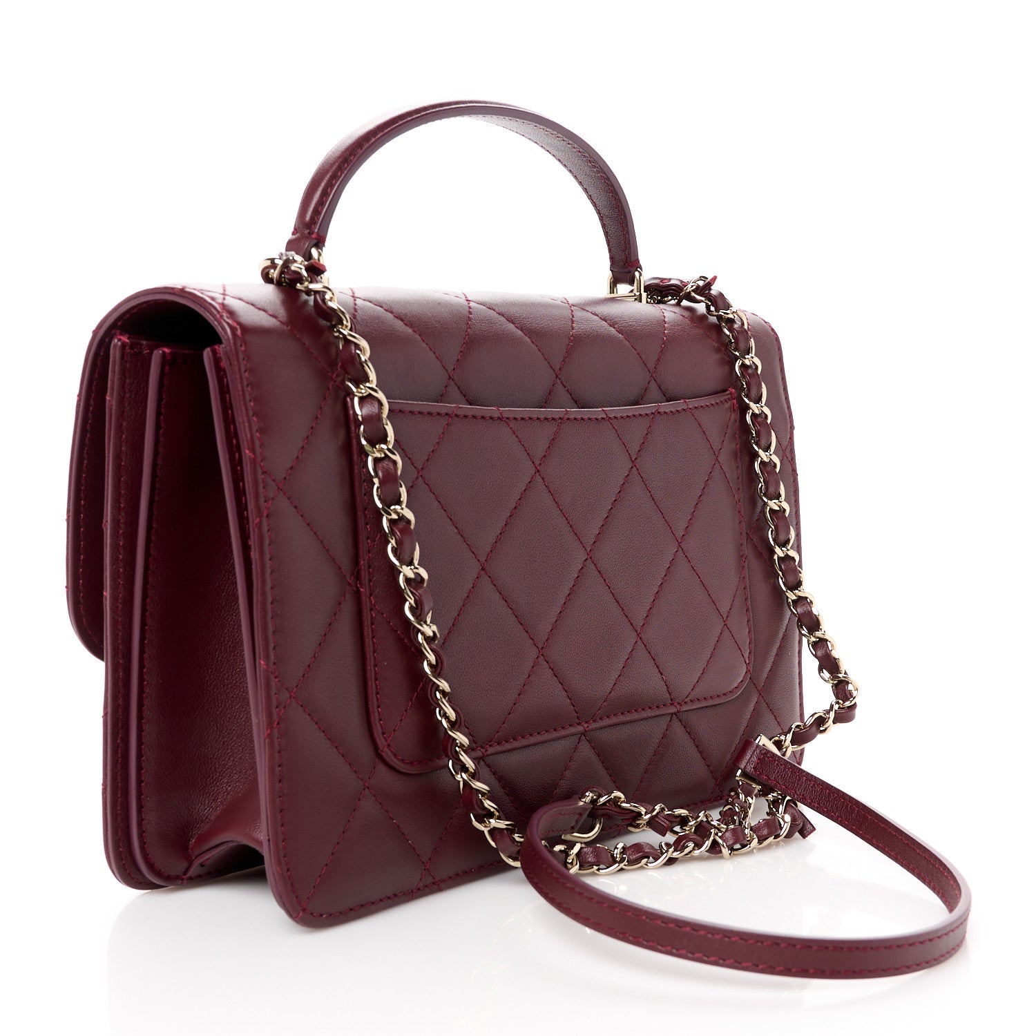 Chanel Calfskin Quilted Coco Lady Flap Burgundy 3 of 12