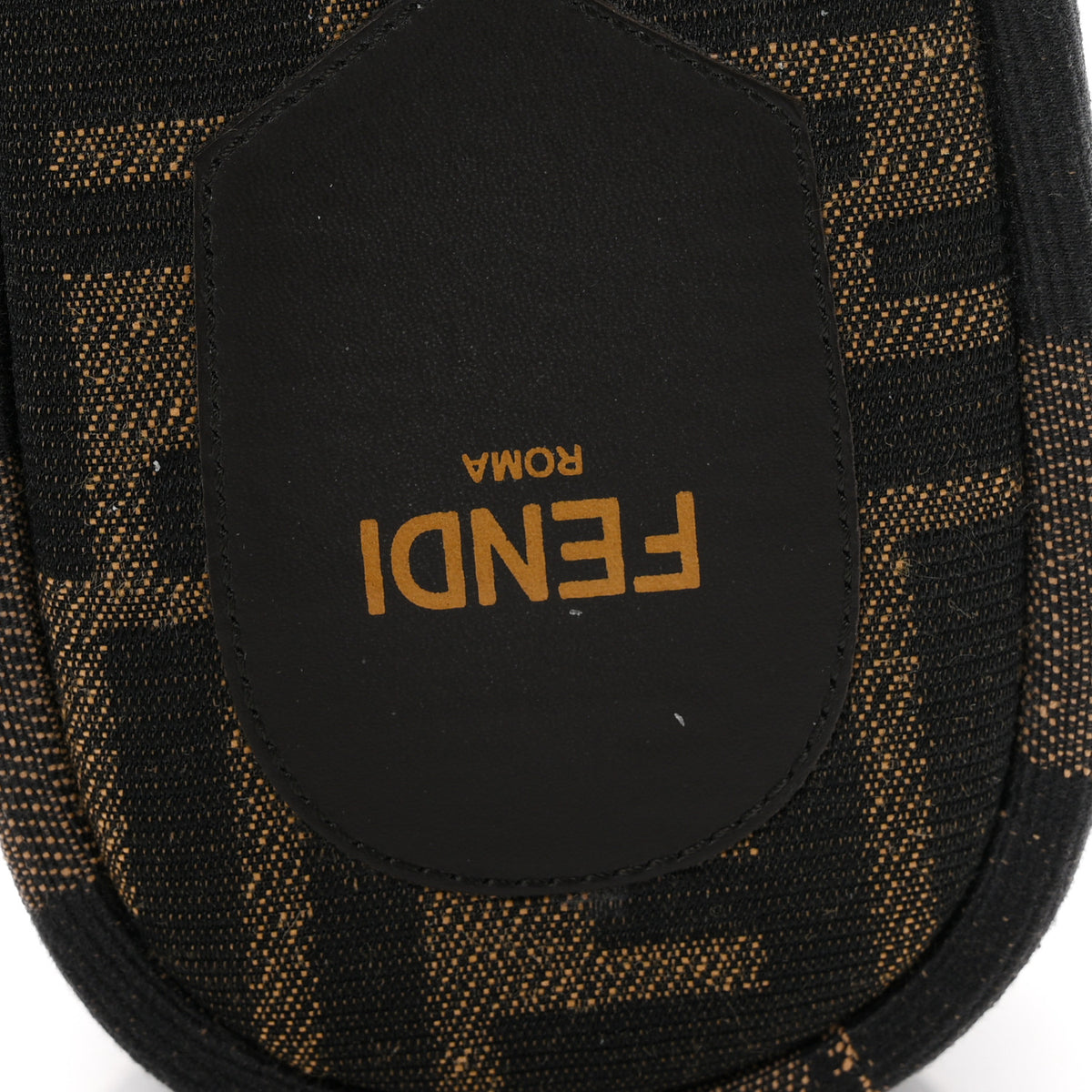 Jacquard Womens FF Sunshine Flatform Slide Sandals 39 Tabacco Black