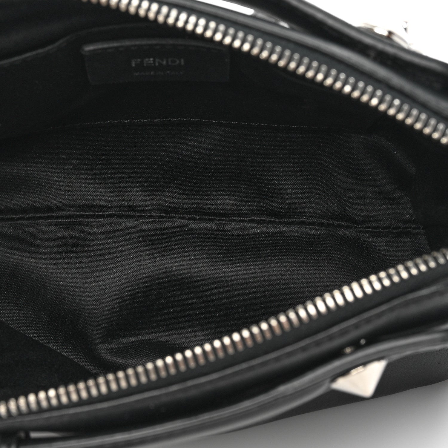 Fendi Shiny Nappa Crystal Croc Tail Mini By The Way Boston Bag Black Smoky Quartz 5 of 12