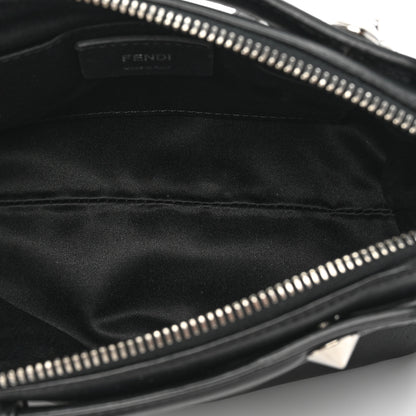Fendi Shiny Nappa Crystal Croc Tail Mini By The Way Boston Bag Black Smoky Quartz 5 of 12