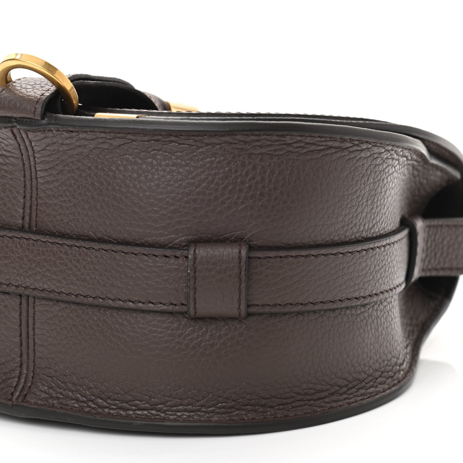 Chloe Calfskin Mini Marcie Round Crossbody Bag Bold Brown 10 of 10
