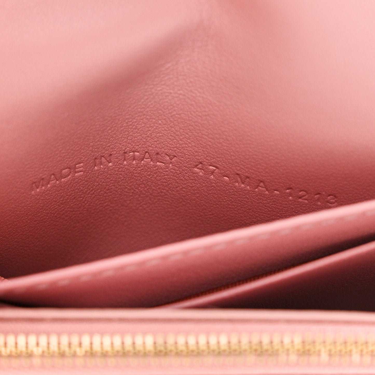 Lambskin Cannage Miss Dior Glycine Wallet Pink