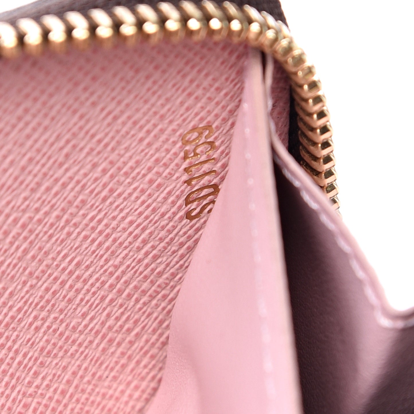 Monogram Clemence Wallet Rose Ballerine