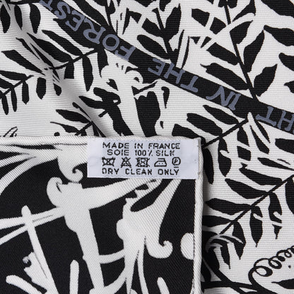 Hermes Silk Tyger Tyger Scarf 90 Noir Blanc Gris 3 of 10