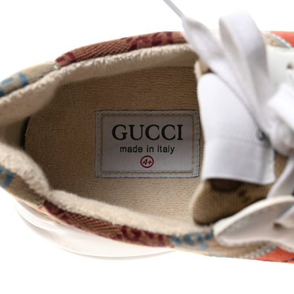 Gucci Monogram Multicolor Mens Rhyton Sneakers 4.5 Yellow Blue 7 of 8