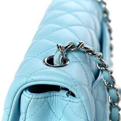 Chanel Lambskin Quilted Mini Rectangular Flap Neon Blue 10 of 15