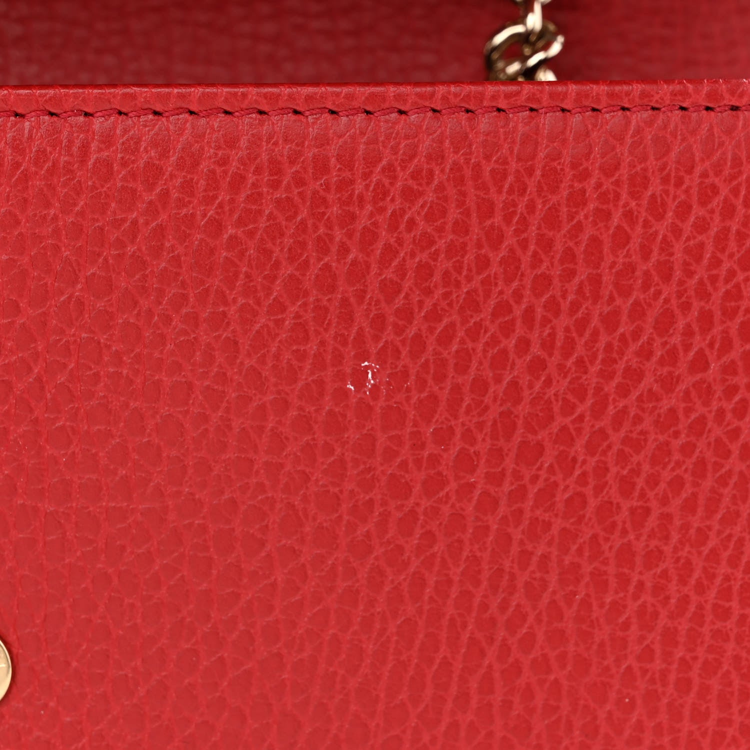 Gucci Dollar Calfskin Interlocking G Chain Wallet Red 12 of 13