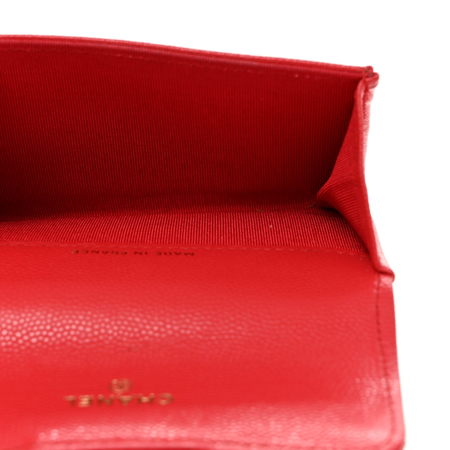 Chanel Caviar Quilted Flap Card Holder Wallet Red 5 of 7