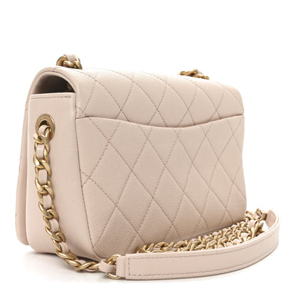 Chanel Caviar Quilted Small Fashion Therapy Flap Bag Beige 3 of 11