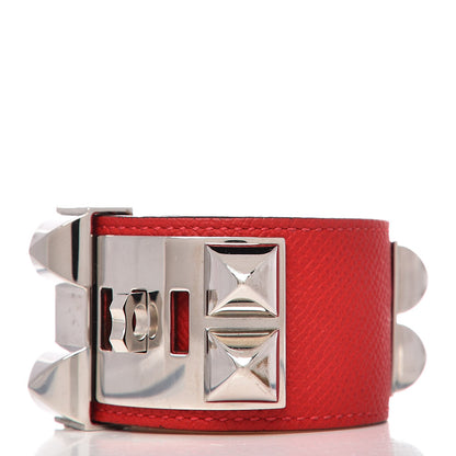 Hermes Epsom Collier de Chien CDC Bracelet L Rouge Casaque 3 of 6