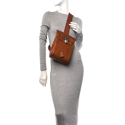Hermes Natural Barenia Faubourg Hac A Dos PM Backpack Fauve 2 of 10