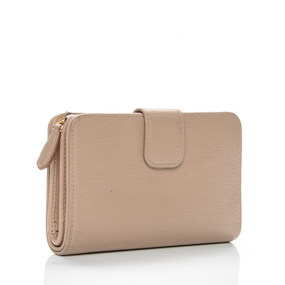 Prada Vitello Move Metal Zip Around Wallet Cammeo 3 of 8